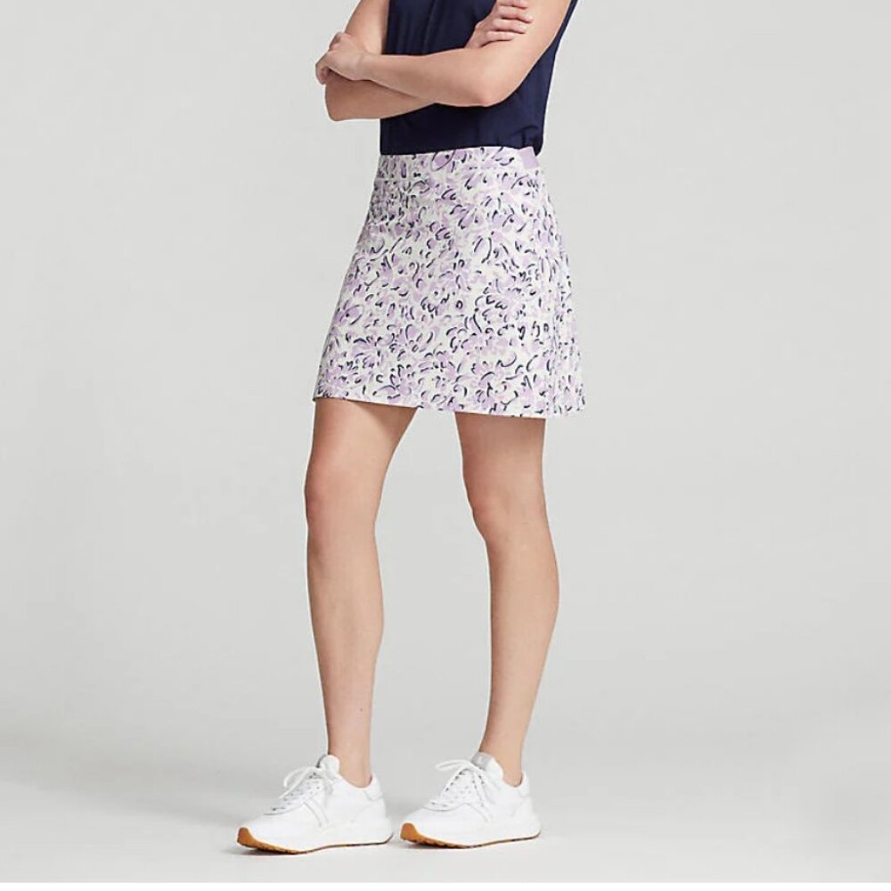 Ralph Lauren RLX Women's Golf Aim Pleated Skort Lavender Isle Petals NWT Large